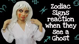 Zodiac Signs reaction when they see a ghost (use headphones) || ZODIACMORE ||