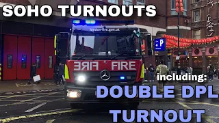 [DOUBLE DPL TURNOUT] SOHO LONDON FIRE BRIGADE TURNOUTS | LOTS OF BLUES