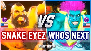 SF6 🔥 Snake Eyez (Zangief) vs Whos Next (Blanka) 🔥 Street Fighter 6