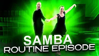Samba Basic & Advanced Routine. Voltas, Developed Promenade Runs, Pivots | Ballroom Mastery TV