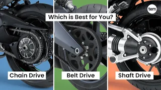 Motorcycle Drivetrains: Chain Drive vs Belt Drive vs Shaft Drive | Which one is Best?