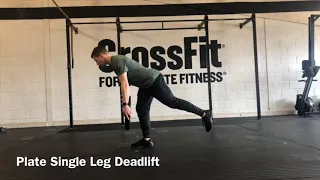 Plate Single Leg Deadlift