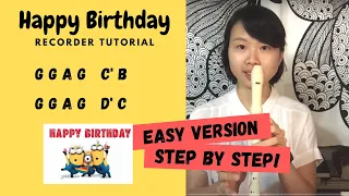 Easy Happy Birthday To You Recorder Tutorial - STEP BY STEP! (How to play flauta)