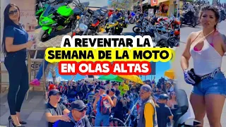 IMPRESIONANTE MILES de MOTOS se REUNEN en el MALECON de MAZATLAN / Semana de la Moto 2024 OLAS ALTAS