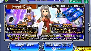DFFOO Global: The Swordmaiden Arciela debuts! Banner draws for the Glowing Ring Princess!