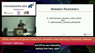 PostgresOpen 2019 Mistaken And Ignored Parameters While Optimizing A PostgreSQL Database