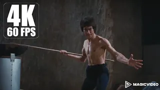 Enter The Dragon (1973) -  Bruce Lee Cavern Combat Full Fight Scene 4k 60fps