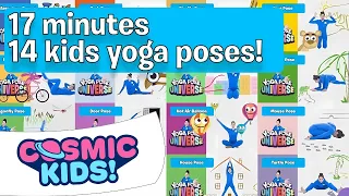 Cosmic Kids Yoga Pose Universe | 17 minutes 14 poses Compilation!