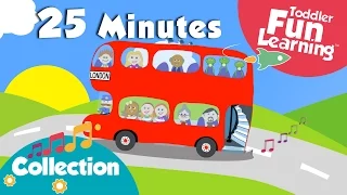 Wheels on the Bus & More Toddler Songs | Nursery Rhymes Collection | Toddler Fun Learning