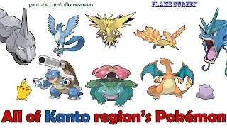 All of Kanto region's Pokemon - Gen 1 Pokemon (Animated Sprites) | Flame Screen