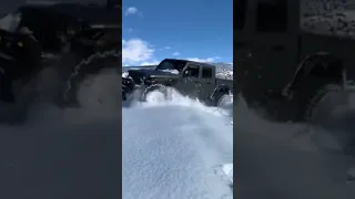 Jeep gladiator on 40s snow wheeling #satisfying #asmr #viral #tiktok #shorts