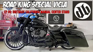 Road King Special Vicla Build: Ep: 05 Dirtbags California Manual Center Stand Install #vicla