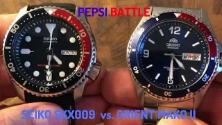 Affordable Pepsi Battle Seiko SKX009 vs. Orient Mako II