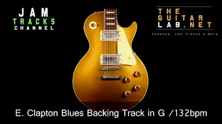Eric Clapton Style / Blues Shuffle Backing Track  in G