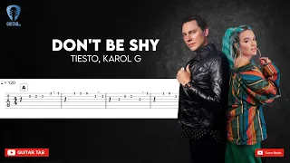 Tiësto & Karol G - Don't Be Shy | Guitar TAB