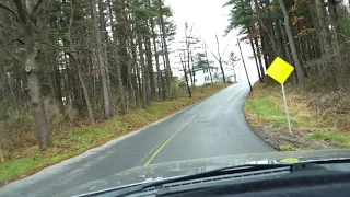 Driving to Sideling Hill Tunnel East Portal on Abandoned Pennsylvania Turnpike.