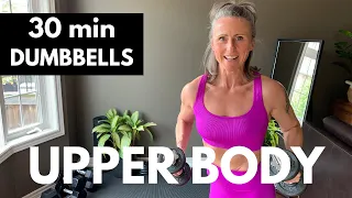 UPPER BODY WORKOUT muscle building dumbbells 30 min  U3