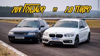 BMW 120i STG2 VS AUDI A3 TURBÃO FORJADO!