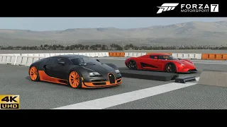 FM7 Epic DRAG RACE - Veyron, Huayra, Zonda, Chiron, 720s, Audi R8, GT2 Rs, GTB, GTO, 599xx,