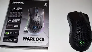 РАСПАКОВКА DEFENDER WARlOCK RGB 8 КНОПОК 2400 DPI.