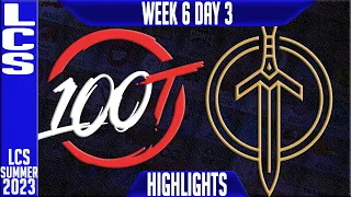 100 vs GG Highlights | LCS Summer 2023 W6D3 | 100 Thieves vs Golden Guardians