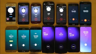 14 Samsung Galaxy S1-S21 Ringing Alarms at the Same Time!