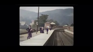 Historical 1900 footage restored by AI in color