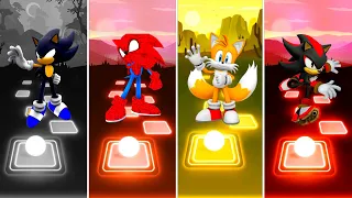 Dark Sonic 🆚 Spider Man Sonic 🆚 Tails Sonic 🆚 Shadow Sonic | Sonic Team Tiles Hop EDM Rush