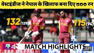 West Indies Vs Nepal Full Match Highlights | Icc world cup qualifier 2023 highlights