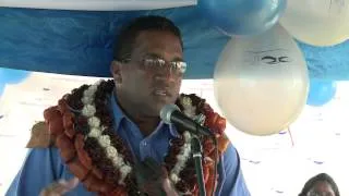 Fijian Water Authority CEO opens Opetaia Ravai opens Tagitagi reservoir, Tavua.