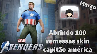 Abrindo 100 remessas skin Capitão américa  Marvel's Avengers