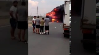 Пожар на саратовской объездной