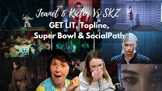 WE LOVE A GROUP WHO CAN DO BOTH!  Kictor & Jeanet vs SKZ - Get Lit, Topline, Super Bowl & SocialPath