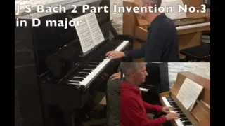 J S Bach 2 Part Invention No. 3 for 2 pianos (additional piano part by Simon Peberdy)