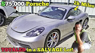 This Near NEW $75,000 Porsche was Sitting at a Salvage Auction! Here's Why It Sold Extremely Cheap!