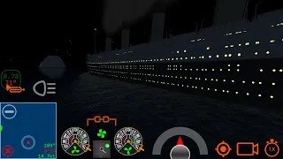 RMS Titanic hit the iceberg and RMS Titanic sinking - Ship Handling Simulator - Ship Mooring 3D