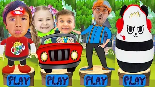 Tag with Ryan vs Blippi World Adventure vs Love Diana Pet Dash - All Characters Run Gameplay