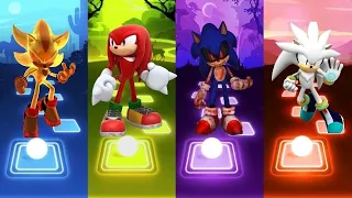 Sonic Exe 🆚 Knuckles Sonic 🆚 Hyper Sonic 🆚 Super Shadow Sonic | Sonic Music Gameplay Tiles Hop