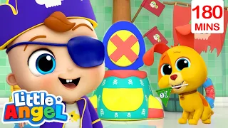 Baby John Is The Potty Captain🏴‍☠| Bingo and Baby John | Little Angel Nursery Rhymes and Kids Songs