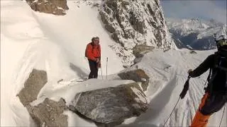 Steep skiing in Chamonix