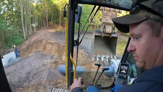 Regrading The Pond Dam In The City