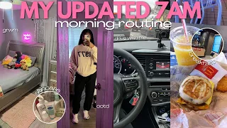 my UPDATED 7am high school morning routine | grwm, ootd, drive with me, chit chat, etc