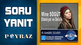 EDEBİYAT ve DELİLİK ( Mine SÖĞÜT KİTAPLARI ) - SORU YANIT - Temel ERSOY