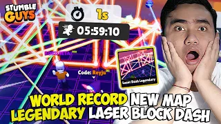 FIRST WORLD RECORD NEW MAP LEGENDARY LASER BLOCK DASH HARDEST MAP IN STUMBLE GUYS!