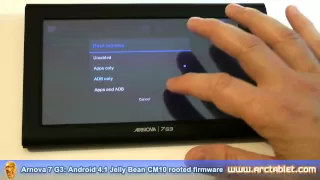 Arnova 7 G3 running Android 4.1 Jelly Bean CM10 CWM