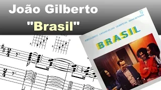 João Gilberto - "Aquarela Do Brasil" - Virtual Guitar Transcription by Gilles Rea