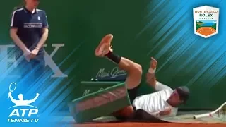 FUNNY: Kokkinakis gets his revenge after taking a fall! | Monte-Carlo 2018