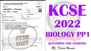 Biology Paper 1 Que & Ans KCSE 2022| KCSE Paper 1| Biology Revision KCSE 2022 |Biology Revision 2022