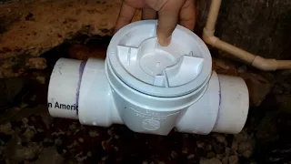 Install a PVC 3" BACKWATER VALVE  in a floor drain 🌧🏡
