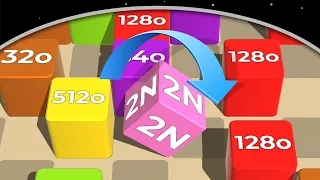 Roll Cube Merge 3D: Large Numbers - Reach 2N (Nonillion) Part 03